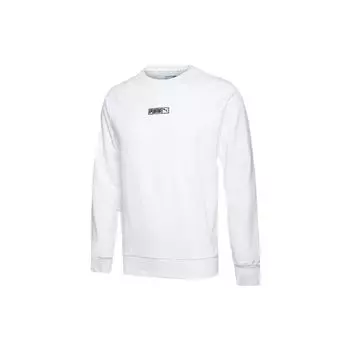 Пуловер Puma Sports с круглым вырезом, топы унисекс для пар, белый 597358-02 XL