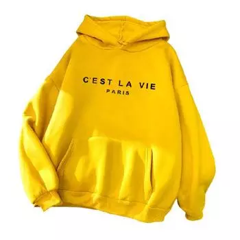 Пуловер с длинными рукавами и передним карманом на флисовой подкладке, толстовка с капюшоном, осень-зима, свободная женская толстовка с буквенным принтом, уличная одежда S красный