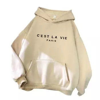 Пуловер с длинными рукавами и передним карманом на флисовой подкладке, толстовка с капюшоном, осень-зима, свободная женская толстовка с буквенным принтом, уличная одежда S красный