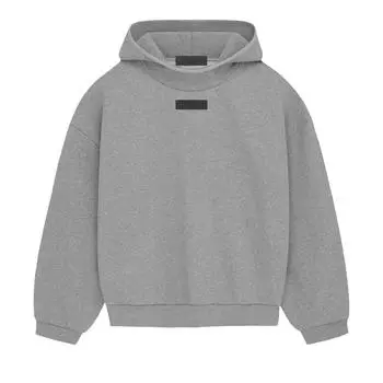 Пуловер с капюшоном Fear of God Essentials Темно-Хезер Овсянка Мужские топы Серый 192SP242053F S