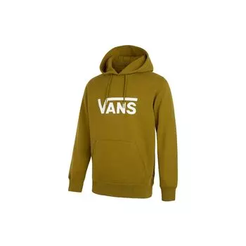 Пуловер с капюшоном и флисовой подкладкой Vans Colorblock с буквенным логотипом, топы унисекс, оливково-зеленый VN0A5H87YXH S