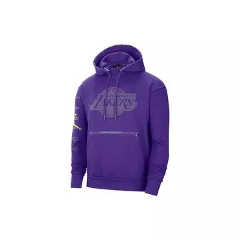 Пуловер с капюшоном и завязками Jordan Los Angeles Lakers, мужские топы свободного покроя фиолетового цвета DB1527-504 XXL