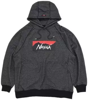 Пуловер с капюшоном Parka ECO HYBRID BOX LOGO SWEAT HOODIE Черный [Nanga] Мужской NW2311-1F202 (S) чёрный