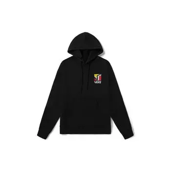 Пуловер с капюшоном с принтом Vans, унисекс, черный VN0A54JABLK M