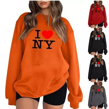 Пуловер с круглым вырезом и длинными рукавами для мужчин и женщин L чёрный