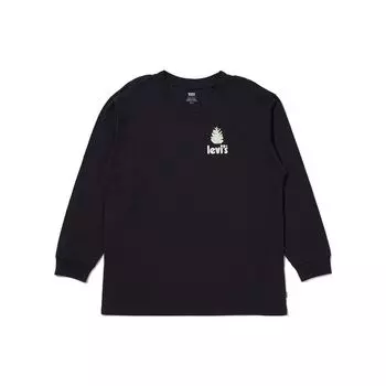 Пуловер с круглым вырезом и принтом логотипа Levis, женские топы, черный A0462-0012