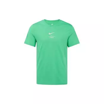 Пуловер с круглым вырезом Nike с буквенным узором, свободная футболка с короткими рукавами, мужские топы, зеленый DZ2882-363 L