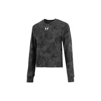 Пуловер с круглым вырезом Under Armour Tie-Dye, футболка с длинными рукавами, женские топы, темно-серый 1373036-001 M