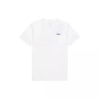 Пуловер с логотипом Li-Ning, футболка с круглым вырезом, топы унисекс, белый YTST081-2 XXL