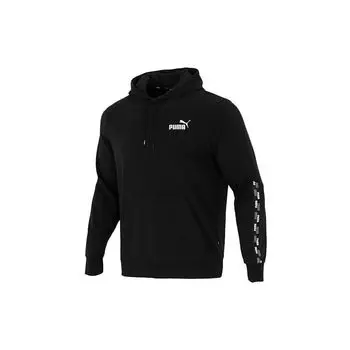 Пуловер с логотипом Puma с капюшоном и длинными рукавами, мужские топы, черный 846560-01 S