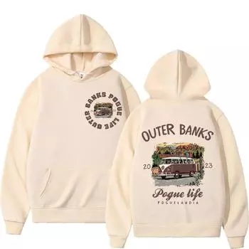 Пуловер с принтом Pogue Life Paradise on Earth, толстовки с капюшоном из американского сериала, женская уличная мода унисекс, толстовка большого размера, одежда y2k 2XL