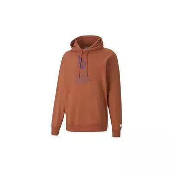 Пуловер с принтом Puma Downtown, повседневная мужская толстовка с капюшоном, ржавчина 599303-26 L