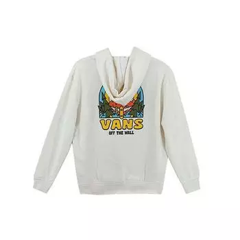 Пуловер с принтом Vans на спине, женская толстовка с капюшоном, бежевый VN0A5F6G3KS