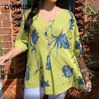 Пуловер с v-образным вырезом и принтом, летняя повседневная женская рубашка с короткими рукавами S белый