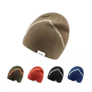 Пуловер Вязаная шапка с застежкой-липучкой Шерстяная шапка Мужская зимняя большая окружность головы Теплая холодная шапка Шерстяная шапка Женская зимняя шапка оранжевый