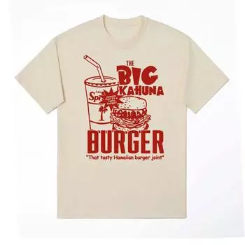 Pulp Fiction 2 Directed By Quentin Tarantino T Shirt The Big Kahuna Burger Print T-shirt Men Women Retro Casual Oversized Tshirt XXXXL чёрный
