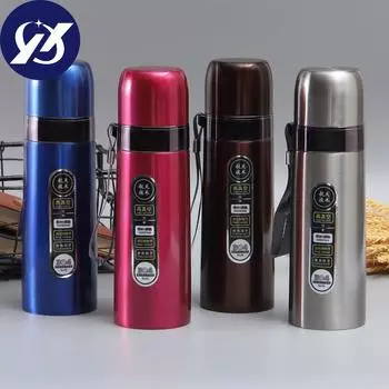 Пуля слинг спортивный чайник веревка из нержавеющей стали прямая кружка открытый портативный альпинизм путешествия подарочный горшок 500ml красный