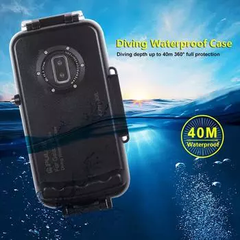 PULUZ 40 м / 130 футов Custodia непроницаемая для погружения Custodia protettiva Samsung Galaxy S9 чёрный