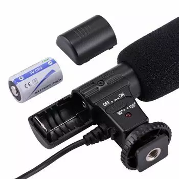 PULUZ Микрофон HD Запись Smart Noise 3,5 мм Микрофон для интервью для Nikon Canon Sony iPhone Xiaomi Huawei Смарт-камера