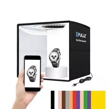 PULUZ Photography Простая студийная фотография Регулируемая фотография 96 ярких светодиодных лампочек 6 фоновых бумаг 12 фотографий Легко для