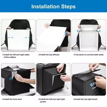 PULUZ PU5042B 40 см * 40 см складной светодиодный светильник, палатка, настольный световой короб для фотостудии, софтбокс, 480 шт. светодиодов US Plug