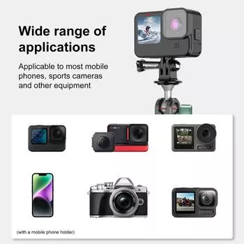 PULUZ PU848 Крепление на присоске для телефона Крепление для камеры на присоске Двойные вращающиеся на 360 градусов шаровые головки с чёрный