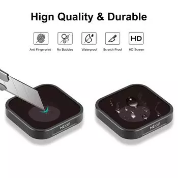 PULUZ PU922 5,5 мм ND32 5-ступенчатый фильтр для объектива 1,2*1,2 дюйма ND-фильтры Оптическое стекло Водонепроницаемое ND32 5-stop прозрачный