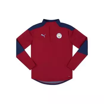 Puma 2020-21 Manchester City Casual Sports Brand Logo Long Sleeve Football Shirt Men Tops Dark-Red 757893-16 M