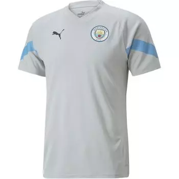 Puma Футболка мужская Manchester City Letter V-образного выреза с коротким рукавом и заниженной линией плеч 2022-23, серо-фиолетовая 767748-14 XXL
