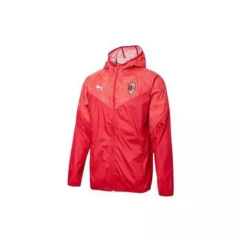 Puma AC Milan Football Sports Мужская куртка с капюшоном Верхняя одежда Оранжево-красный 758633-01 XL