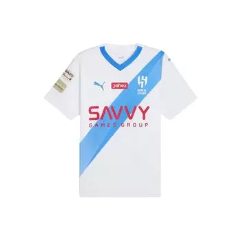 Puma Ahsfc Away Джерси Реплика Njr с буквенным принтом Повседневная спортивная футболка с коротким рукавом Мужские топы Белый Синий 780049-02 S