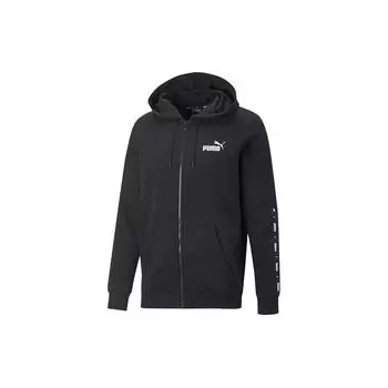 Puma Толстовка с капюшоном с узором «Алфавит» и застежкой-молнией на всю длину, мужская куртка, черная 678335-01 M