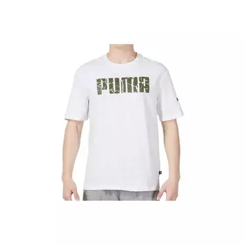 Puma American Retro Letter Print Fitness Training Trendy Удобный дышащий свитер с круглым вырезом и коротким рукавом Футболка с заниженной линией плеч 679676-52 M