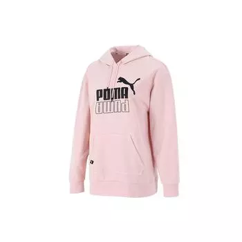 Puma Американский ретро логотип принт дышащая толстовка с капюшоном женская толстовка розовая 847696-36 M