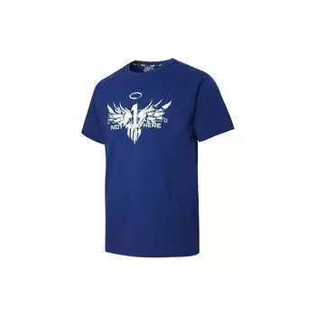 Puma Angel Wings Letter Print Crew Neck Повседневная футболка Мужские топы Синий 537087-01 M