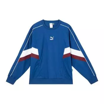 Puma Archive Pack вышитый логотип круглый вырез толстовка унисекс топы синий 622781-67 S