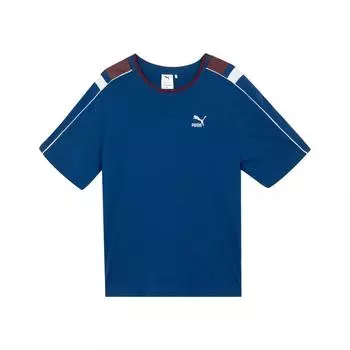 Puma Архивный набор футболок с коротким рукавом и вышитым логотипом унисекс топы синего цвета 622777-67 S