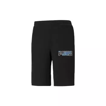 Puma Athletics Letter Print Повседневные спортивные шорты Мужские плавки Черные 845909-51 S