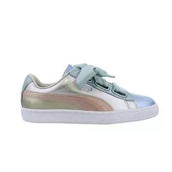 Puma Basket Heart Bauble FM Silver Women Sneakers 364809-01