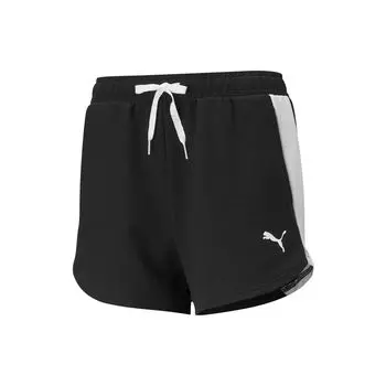 Puma Базовая серия цветных блоков шнуровка средней посадки спортивные повседневные шорты женские шорты черные 588692-01 2XL