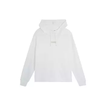 Puma Базовая толстовка с капюшоном, однотонная, дышащая, спортивная, повседневная, женская толстовка с капюшоном, белая 588793-02 M