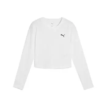 Puma Базовый гардероб Мода Повседневный Универсальный Трендовый Лонгслив Женские Топы Белый 629761-02 XS