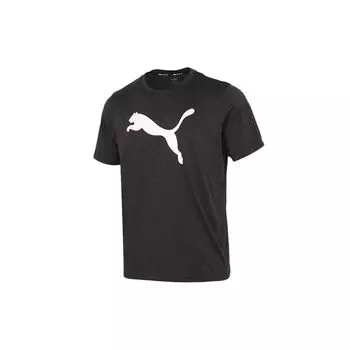 Puma Бег Тренировки Фитнес Повседневный Круглый вырез Короткий рукав Футболка Мужские Топы Черный 520139-07 XL