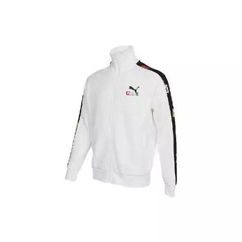Puma Боковой фирменный логотип Повседневная куртка с воротником-стойкой Мужские куртки Белые 535128-02 XL