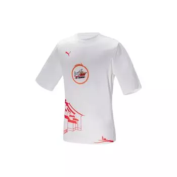 Puma Футболка унисекс с круглым вырезом Born To Win Series Moba Team Logo, белая 605762-08 M