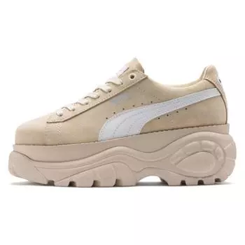 Puma Buffalo x Suede Classic Бежево-Белые Женские Кроссовки Тан 368499-04