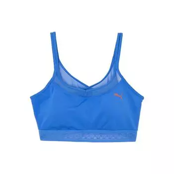 Puma Бюстгальтер из сетчатой ткани серии Pamela, однотонный, повседневный, с фиксированными бретелями, спортивный бюстгальтер, женское нижнее белье, синий 525141-40 XS