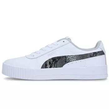 Puma Carina Leather FS Snakeskin - Серо-фиолетовые женские кроссовки White Silver 382384-02 37