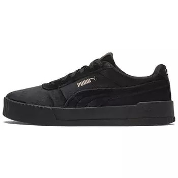 Puma Carina Velvet - черные розово-золотые женские кроссовки 375886-01 35.5