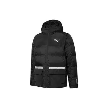Puma Casual Retro Reflective Solid Long Sleeve Cotton Jacket Men Jacket Black 848634-01 M